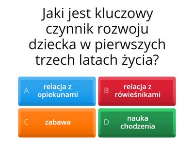 Test - psychologia rozwojowa