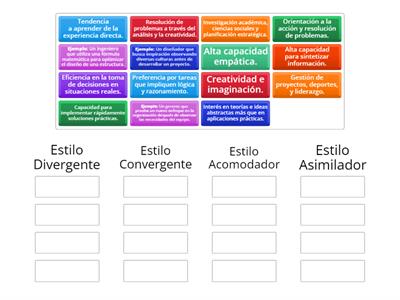 Características de los estilos de Aprendizaje