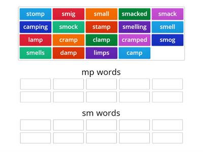  sorting sm and mp adjacent consonants