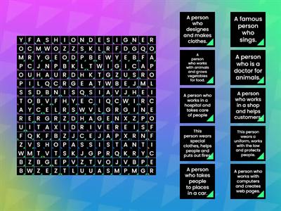 G4. JOBS & ROUTINES. WORDSEARCH C