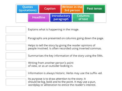 Features of newspaper articles