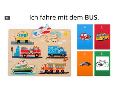 Transportmittel, Deutsch-Quiz COALNIC