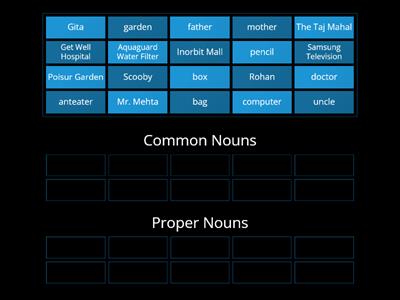 Common Nouns / Proper Nouns