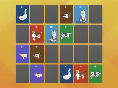 Animal 1 Pictures Matching Pairs
