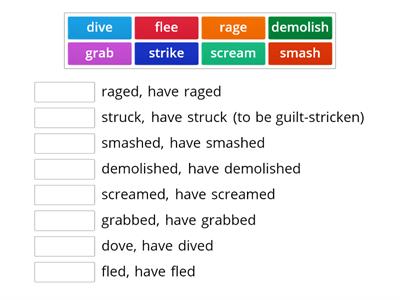 descriptive verbs 