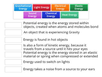 Types of Kinetic & Potential Energy