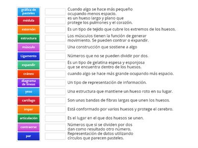 Palabras de la Semana 1 (Q2W1) - Emparejar 