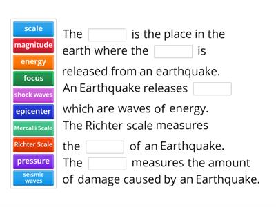 Earthquakes