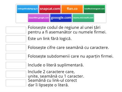 Coreleaza cu link-urile false de mai jos: