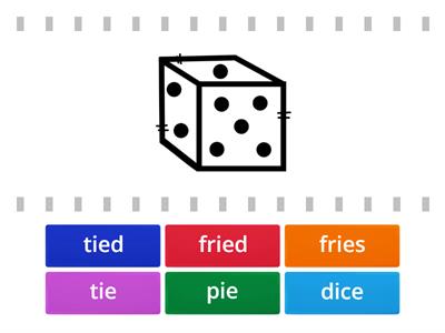 Long vowels 'ie' word + picture match