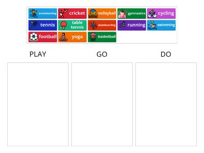 Sports - Categorize (play/do/go)