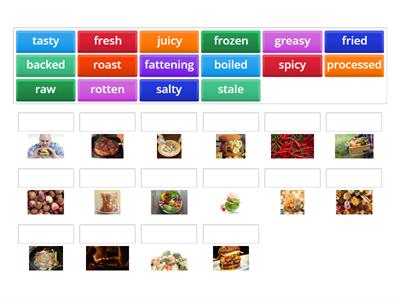 GW B1+ Food adjectives 