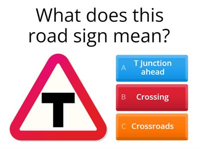 Driving test signs 1