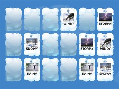 Memory game about weather