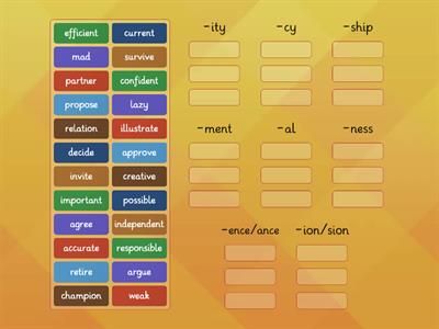 FCE - Word Formation Suffixes