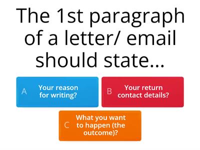 Letter/ Email writing comparison 