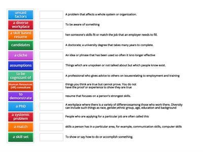 Employment Vocabulary