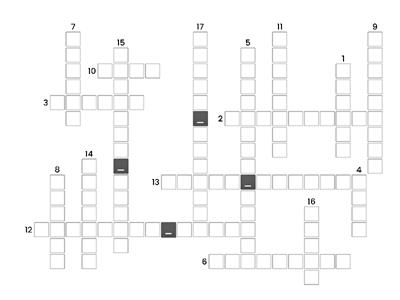 UNIT 2F - GEOGRAPHY (crossword)