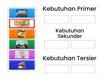 Benda benda sesuai jenis kebutuhannya