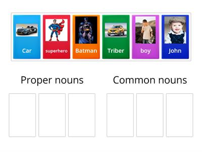 Common and Proper nouns for kids of grade 1