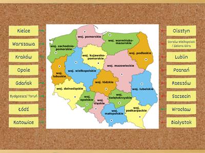 Województwa Polski i ich stolice - GEOGRAFIA