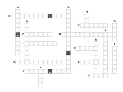 UNIT 2.5 - CLIMATE ZONES ON THE EARTH (crossword)