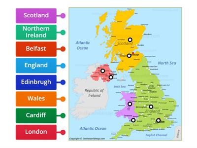 TLC: Can I label the 4 countries of the UK and their capital cities?