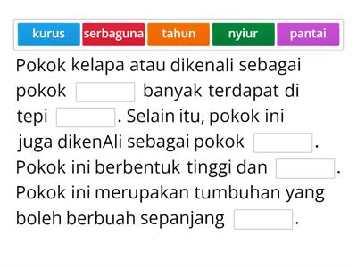 KEGUNAAN POKOK KELAPA ISI TEMPAT KOSONG