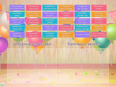 Nicht Trennbare Verben und Trennbare Verben 