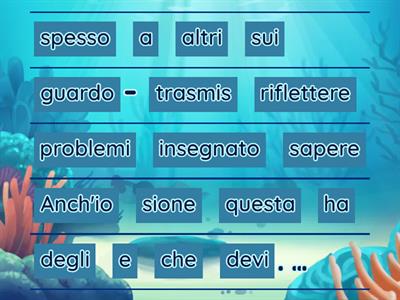 Sistemi le frasi e dopo trovi l'ordine giusto per la conversazione.