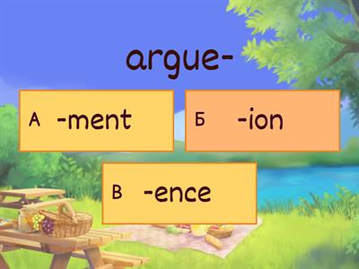 Gateway to the World B1 / Unit 1 (Word formation quiz: -ment, -ion, -ence)