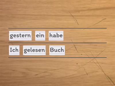  A 1.1 Perfekt  Wortstellung