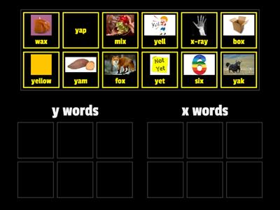 y and x words