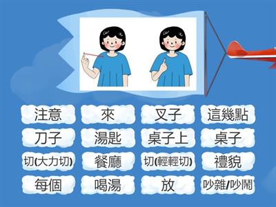 臺灣手語第八冊第二單元詞彙-[餐桌禮儀]