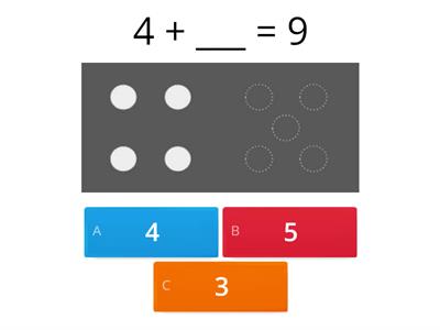 Number Bonds of 9: dice dot patterns