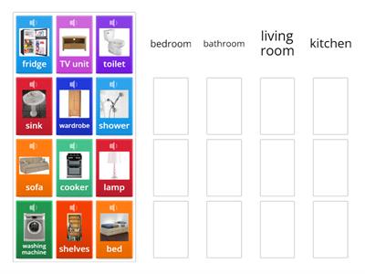 PE LfB What items are in each room?