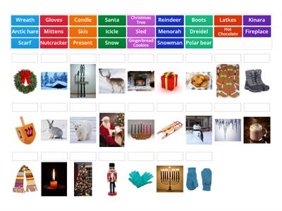 Winter Holiday Symbols and Objects