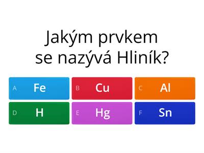 Quiz na Chemické prvky!