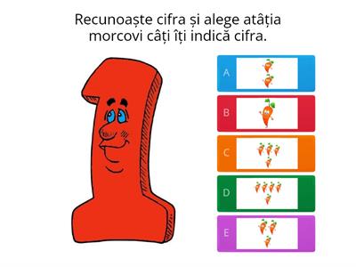  Recunoaște cifrele- Legume jucăușe -