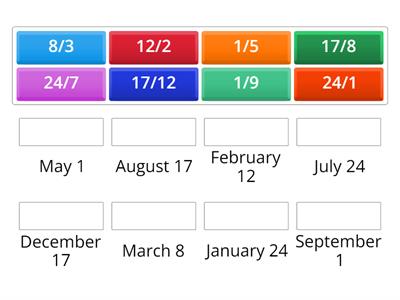 Match the dates