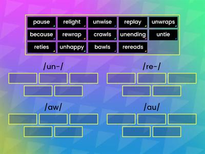 Untie and Rewrap  (Sound-Spelling Sort)