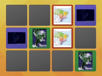 jogo da memória - mapas e imagens de satélites 