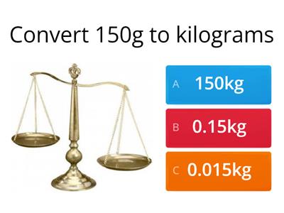 Converting measures (km m cm mm L ml g kg)