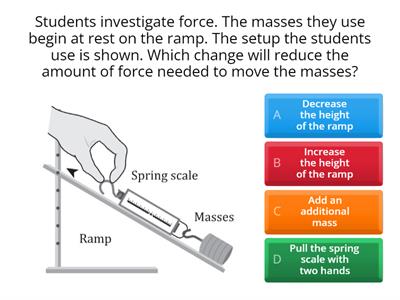 Experimental Design - Effects of Forces STAAR Quiz (5th Grade Science)