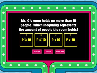 Creating Equations/Inequalties 