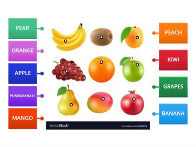 FRUITS - Ligue o nome à fruta...
