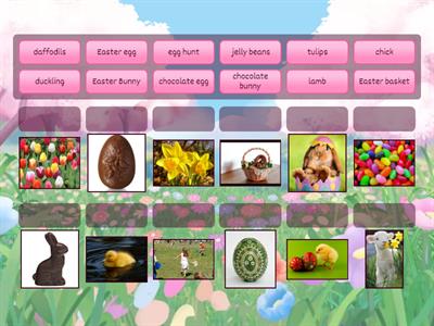 Match-up of EASTER vocabulary Flashcards