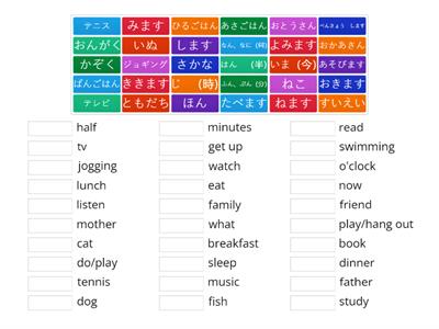 Daily Routines Y10 Japanese
