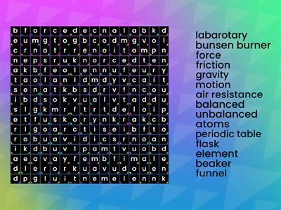 science word search
