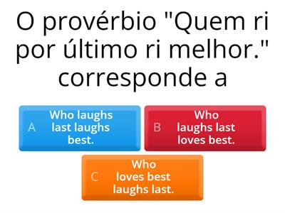 Portuguese/English sayings